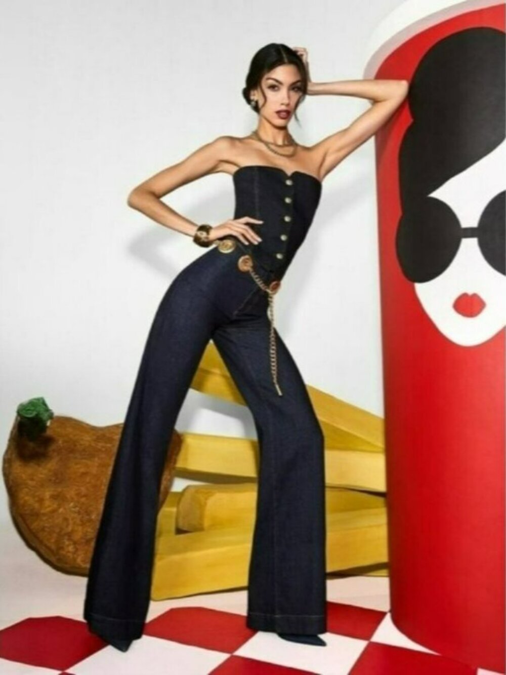 Alice + Olivia JASPER CHAIN BELT JEAN